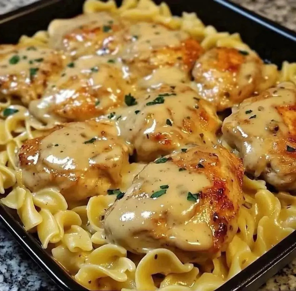 One-Pan Chicken with Buttered Noodles Quick & Creamy Weeknight Dinner