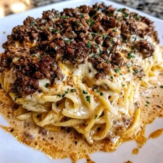 Creamy Cajun Beef Linguine in Garlic Cheese Sauce The Ultimate Comfort Pasta Recipe