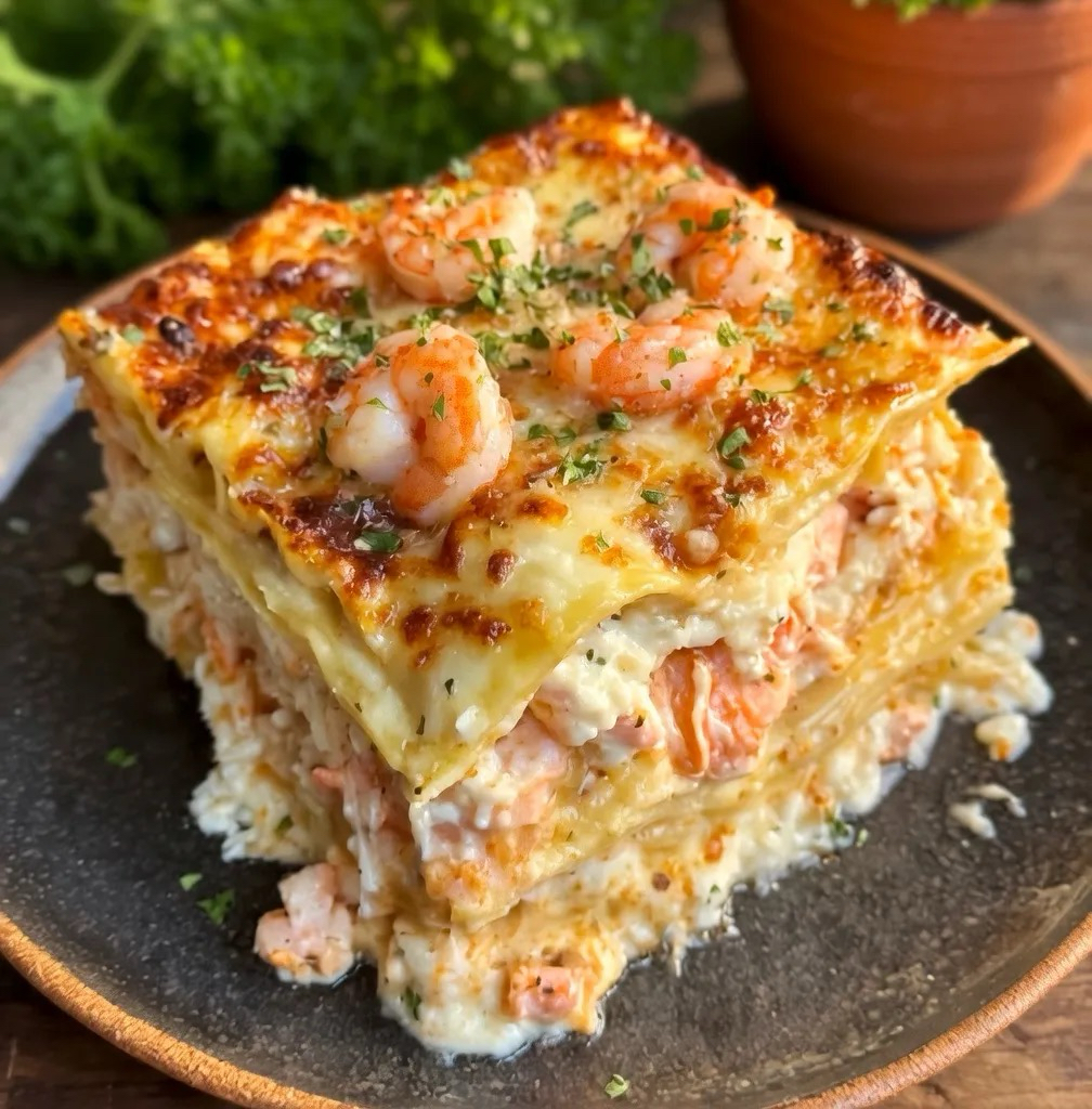 Seafood Lasagna with Shrimp & Crab