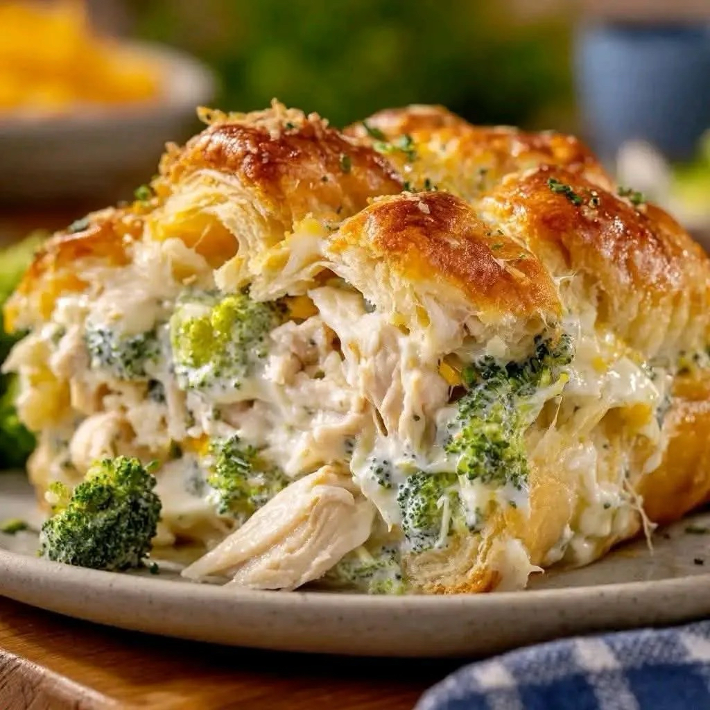 Creamy Broccoli Chicken Crescent Bake Recipe