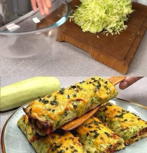 Cheesy Zucchini and Ham Bake