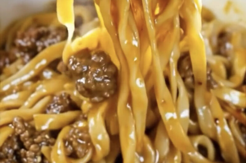 Mongolian Ground Beef Noodles for Beginners