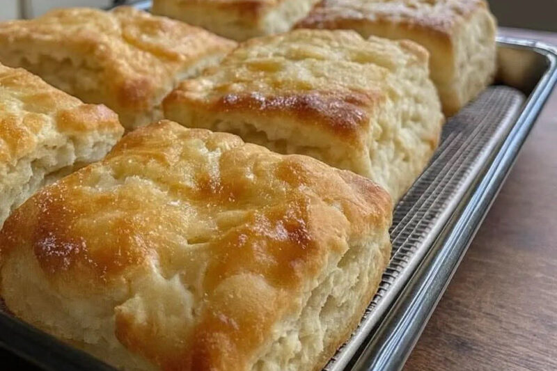 Fluffy Buttery Square Biscuits – Soft, Golden & Perfectly Layered
