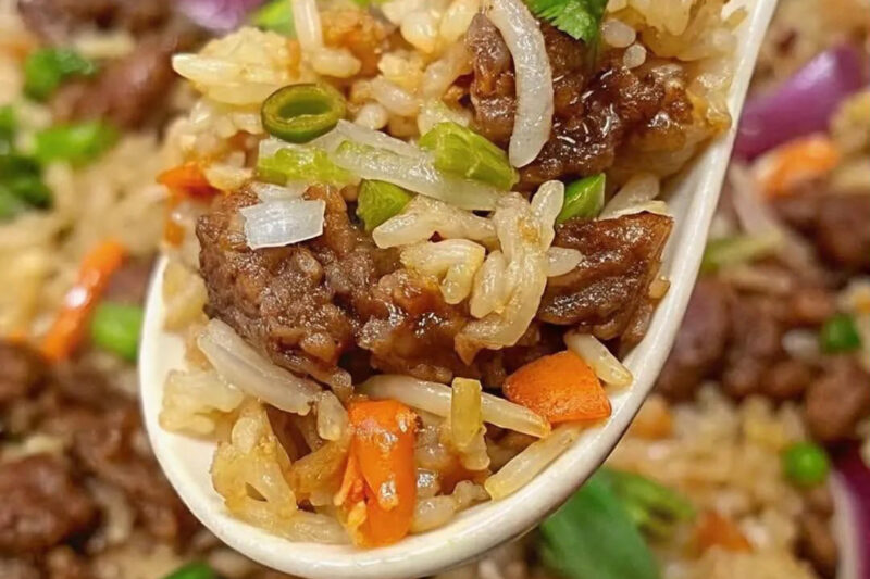 Delicious Onion Beef Fried Rice Recipe | Easy Comfort Dinner