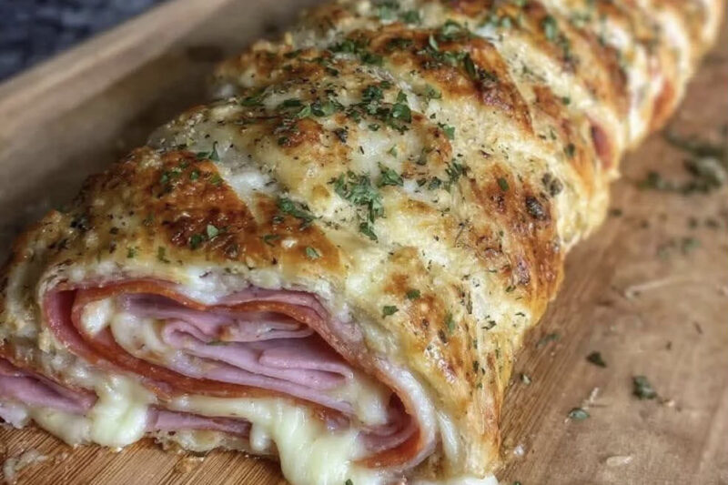 Cheesy Pepperoni & Ham Stuffed Bread – Ultimate Comfort Food Recipe