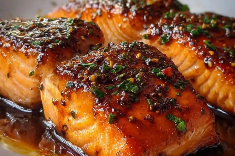 Bourbon Glazed Salmon (Ruth’s Chris Style) – Sweet, Smoky & Juicy