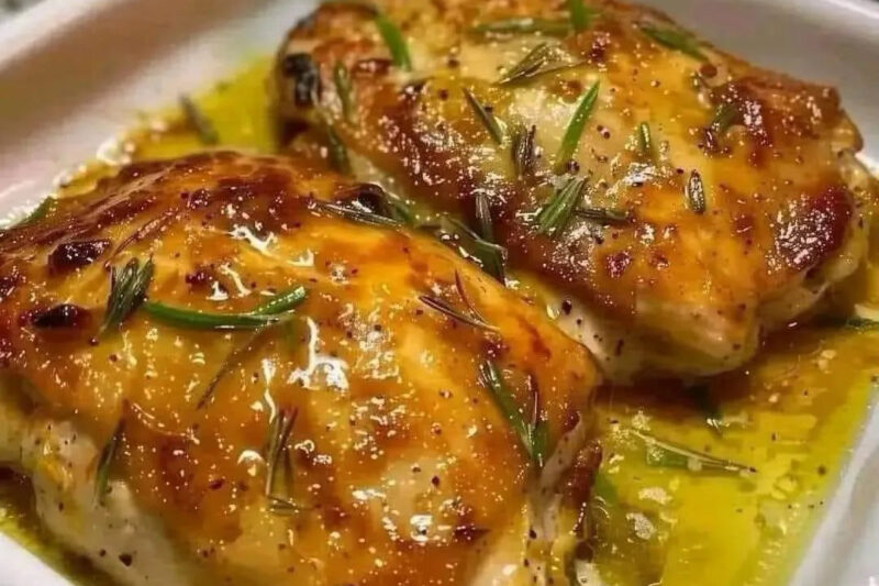 Rosemary Butter Chicken Thighs – Juicy, Crispy & Flavor-Packed Oven Recipe