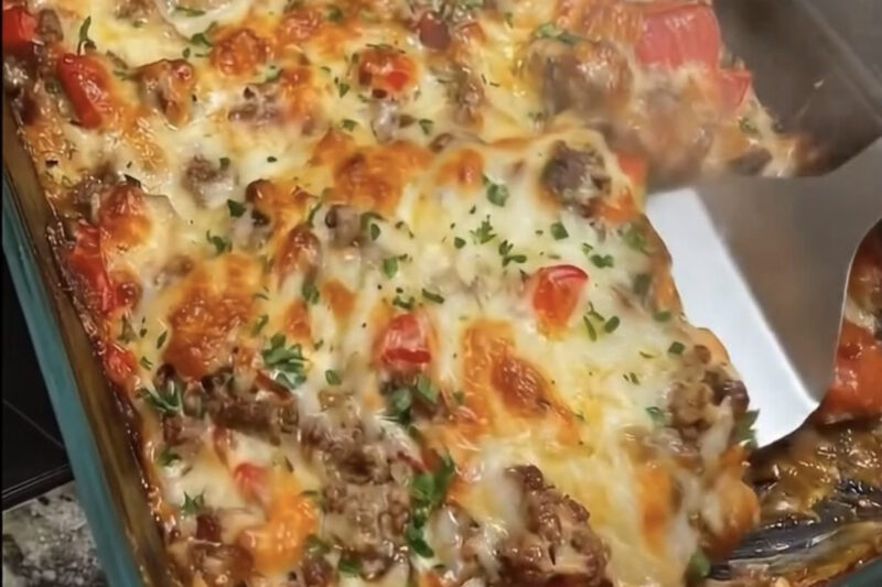 Philly Cheesesteak Casserole Recipe