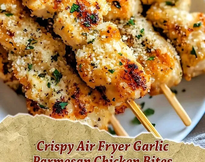 Crispy Air Fryer Garlic Parmesan Chicken Bites – The Ultimate Juicy & Flavorful Chicken Recipe